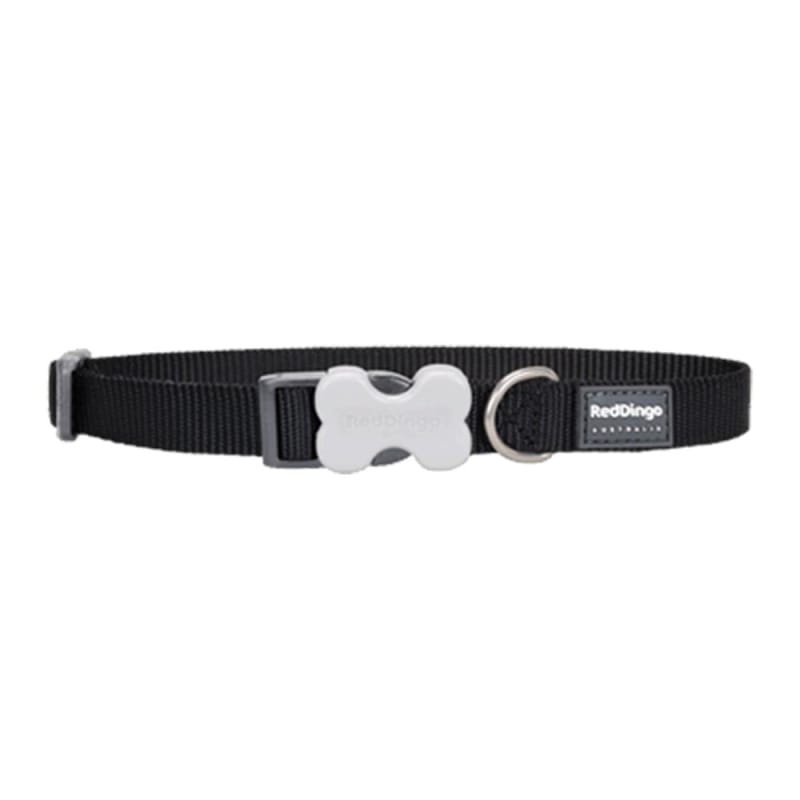 Red Dingo Bucklebone Classic Black Dog Collar (4 Sizes)
