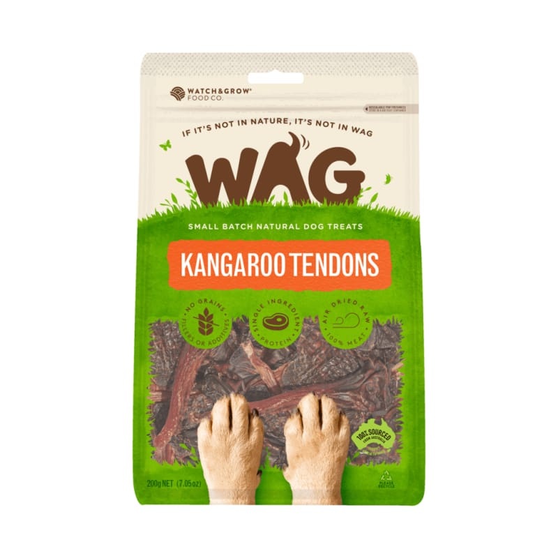 WAG Kangaroo Tendons Air Dried Dog Treats 200g