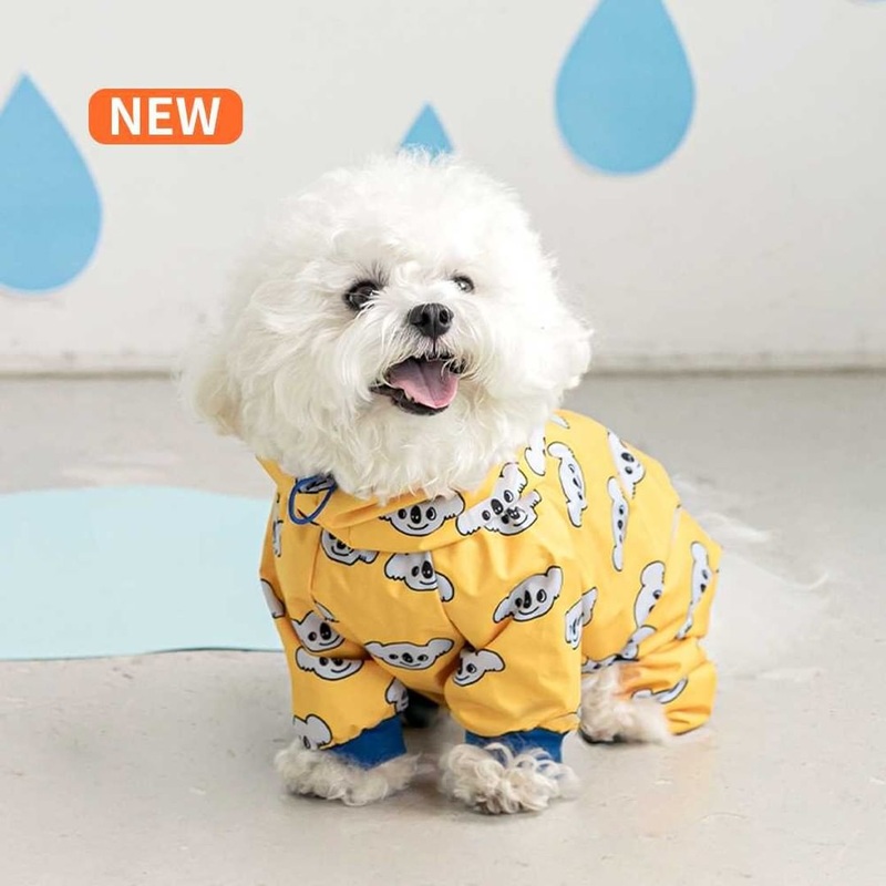 ButtyGo Pet Hooded Raincoat|Blue Poodle|Yellow Koala|Cream Fox|S|M|L|XL|XXL|3XL|4XL|5XL