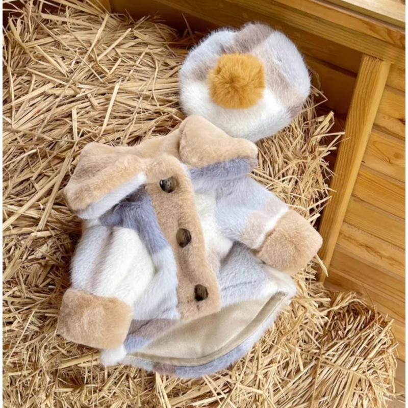 BUBU Fluffy Winter Coat with Beret