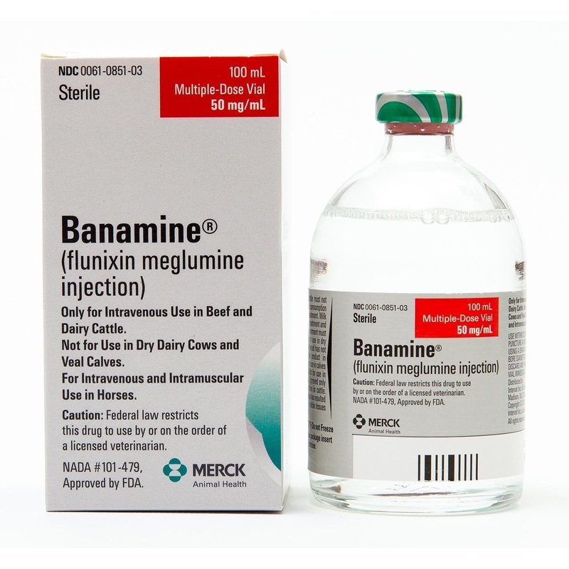 Rx Banamine 50mg/ml injection x 100 ml bottle