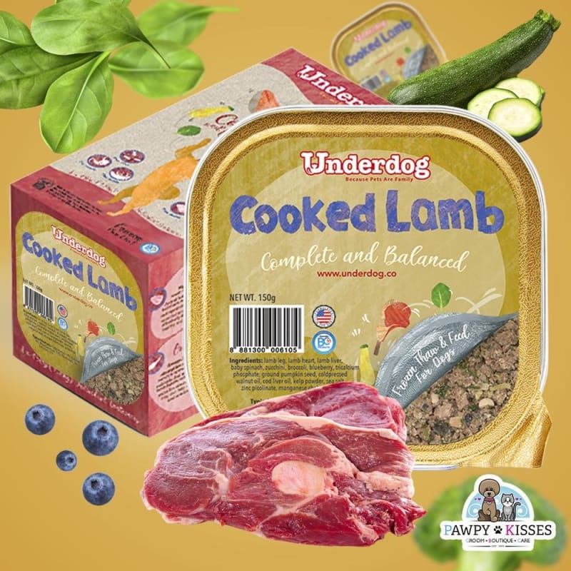 Underdog Cooked Lamb Fresh Frozen Dog Food 1.2kg