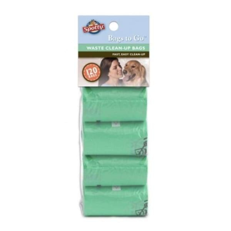 Spotty Bags-to-Go 120 Count Refills Green Poo Bag