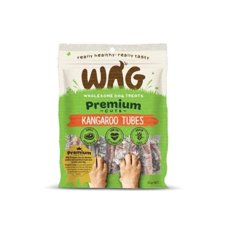 WAG Kangaroo Tubes Air Dried Dog Treats 50g