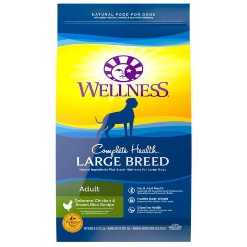 [20% OFF] Wellness Complete Health Large Breed Adult Health Dry Dog Food 30lb
