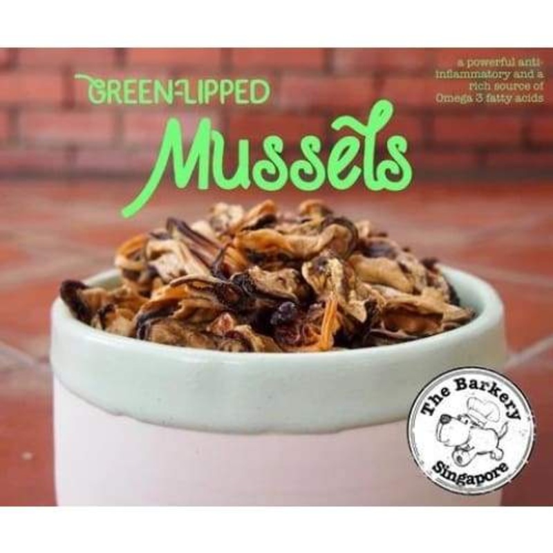 The Barkery Green-Lipped Mussel Dehydrated Dog Treats (2 Sizes)