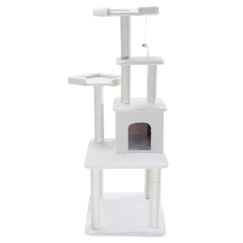 Majestic Pet 64-in Casita Cat Tree, Off White