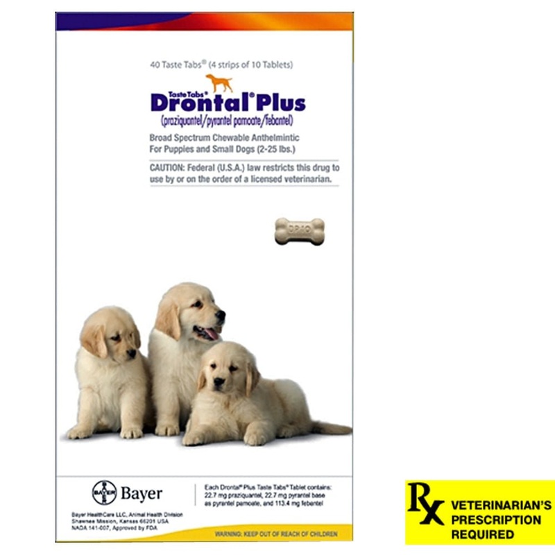 Rx Drontal Plus 22.7mg x 40 taste tablets