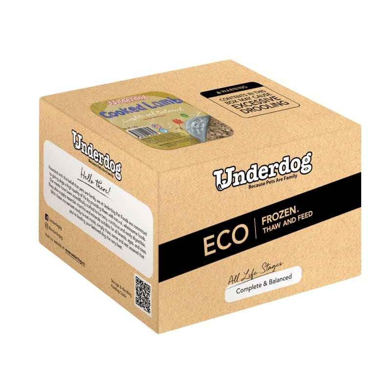 Underdog Cooked Lamb Fresh Frozen Dog Food 3kg