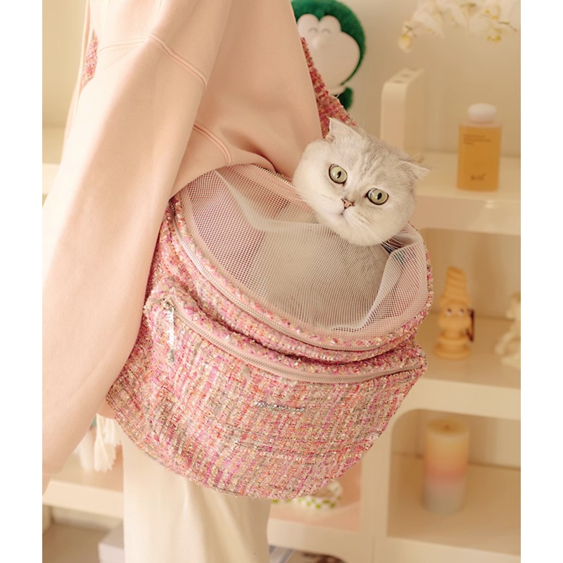 WowbabePet Boucl Sling Bag for Cats&Dogs