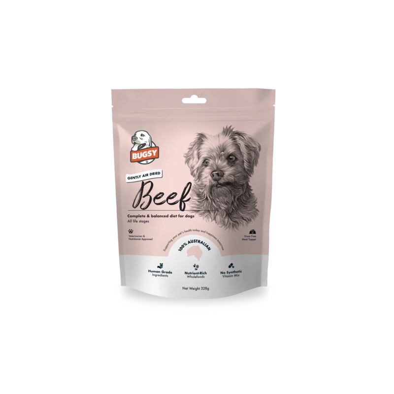 Bugsys Premium Air-Dried  Formulated Meal for Dogs Beef