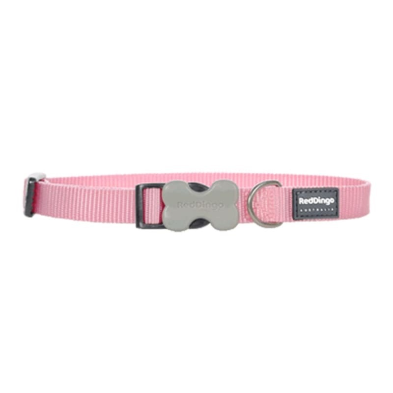 Red Dingo Bucklebone Classic Pink Dog Collar (4 Sizes)