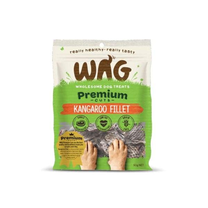WAG Kangaroo Fillet Air Dried Dog Treats 200g