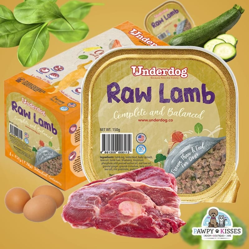 Underdog Raw Lamb Fresh Frozen Dog Food 1.2kg / 3kg