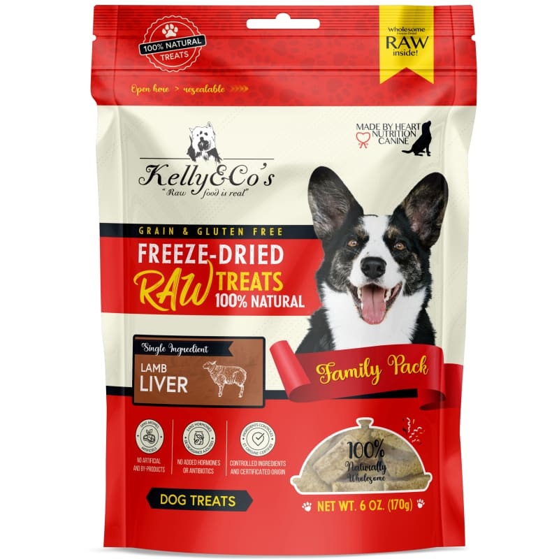 [2 FOR $50] Kelly & Co’s Family Pack Lamb Liver Freeze-Dried Raw Dog Treats 170g