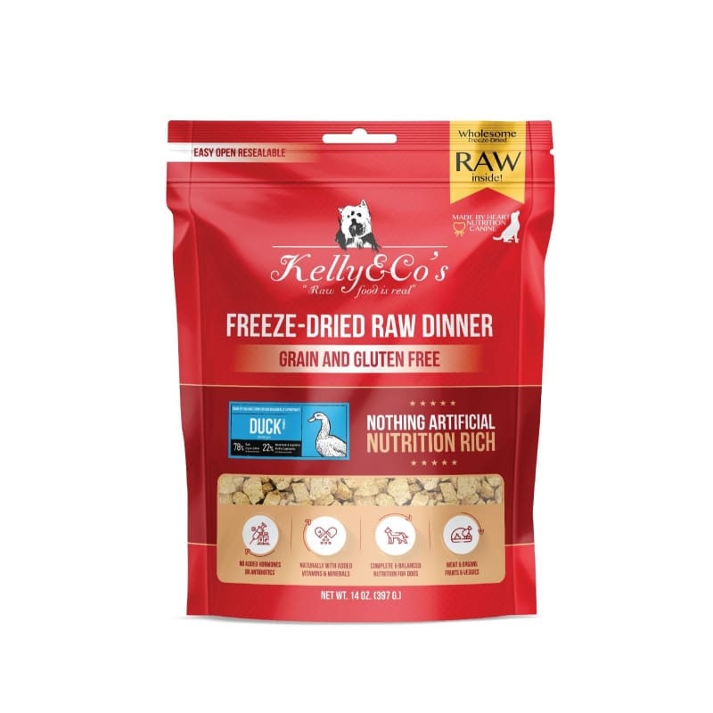 [2 FOR $88] Kelly & Co’s Duck Freeze-Dried Raw Dinner Dog Food 14oz
