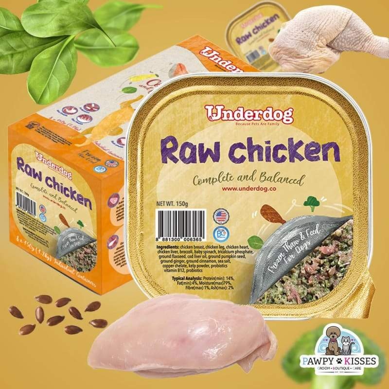 Underdog Raw Chicken Fresh Frozen Dog Food 1.2kg / 3kg