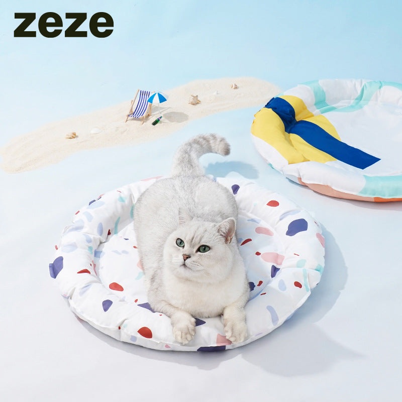 ZEZE Modern Pet Cooling Bed|Geo|Terrazzo