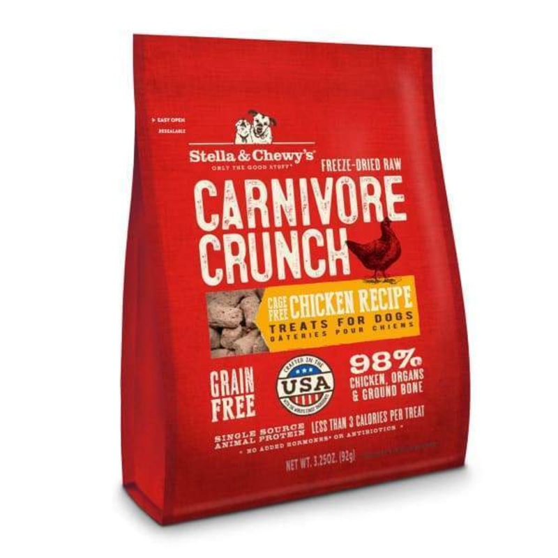 [20% OFF]Stella & Chewy’s Carnivore Crunch Chicken Freeze-Dried Dog Treats 3.25oz